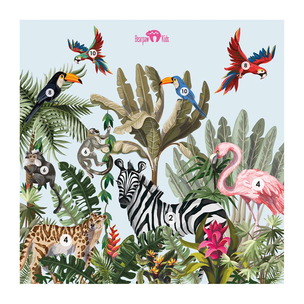 Wilde dieren, Zebra, Jungle, Vegetatie, Vogel