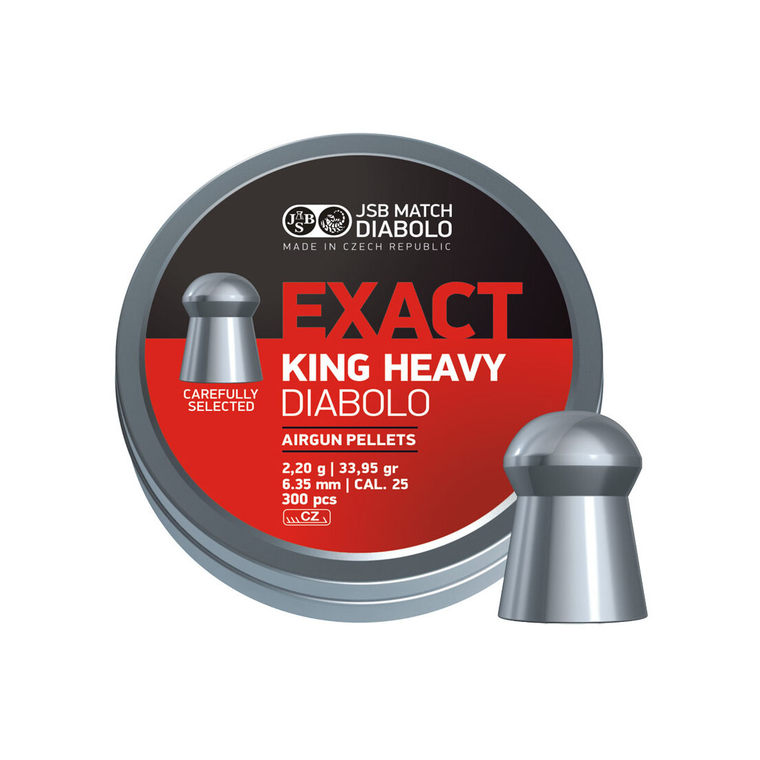 JSB Exact King Heavy 6.35 mm Diabolo Luftgewehrkugeln  - 300 st