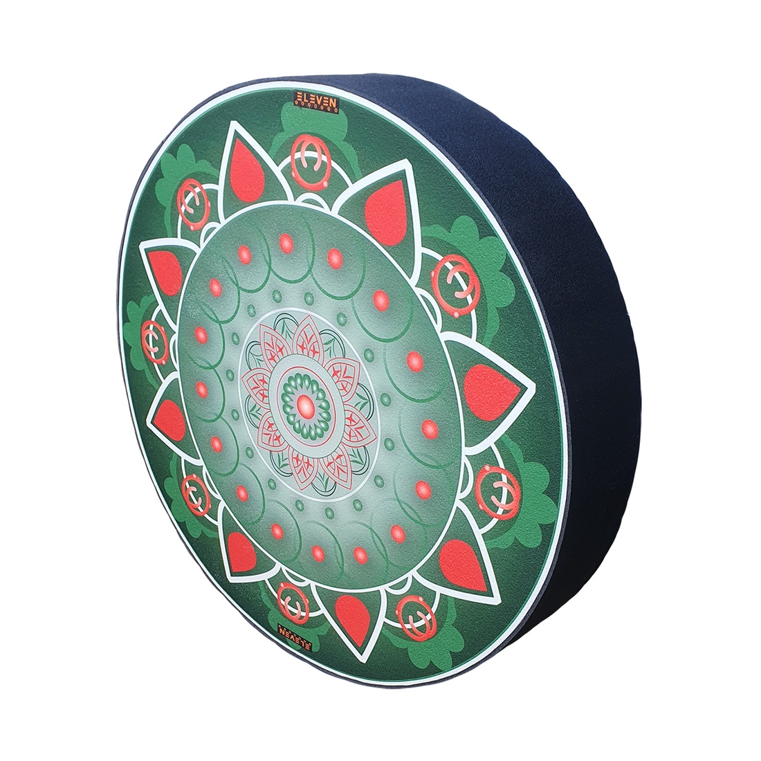 zonnespeel, mandala, kussen, katoen, groen