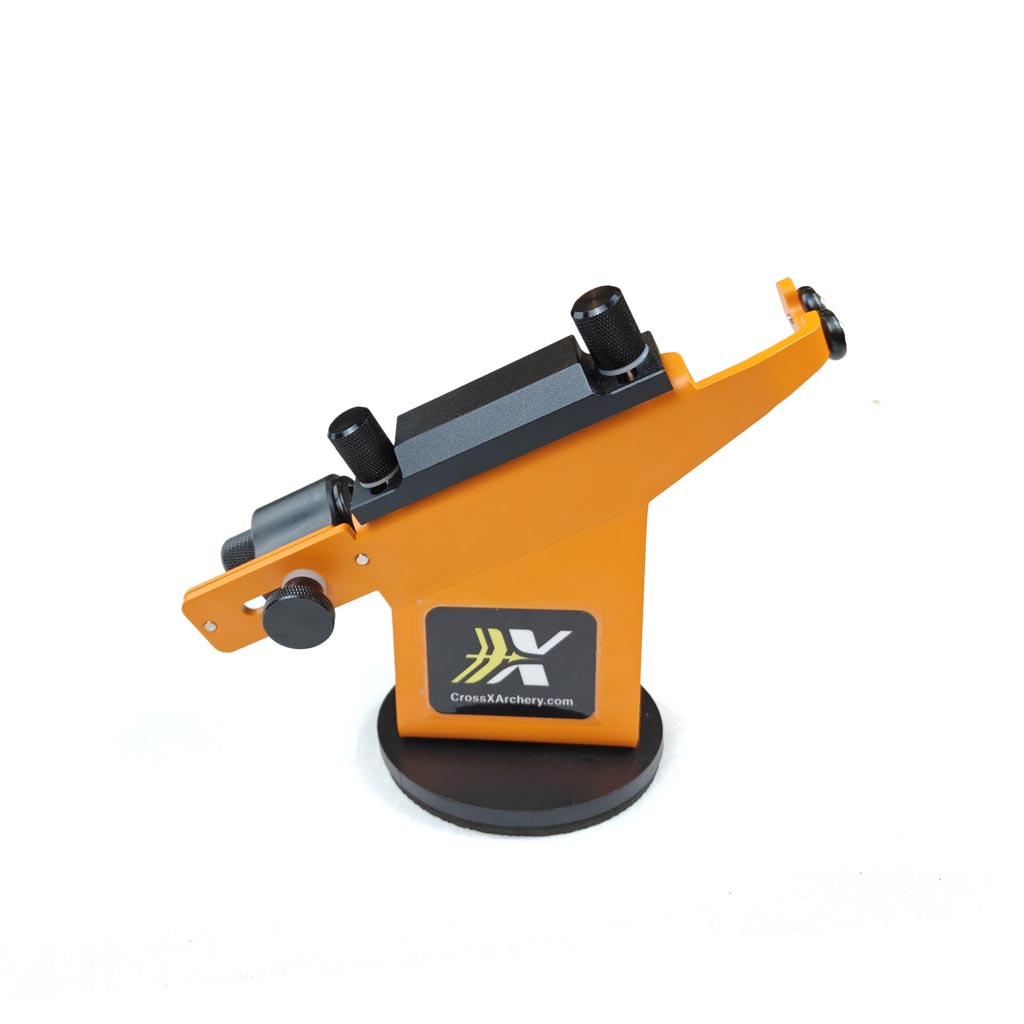 archery rest, oranje kleur, verstelbaar, metaal, basis/stand