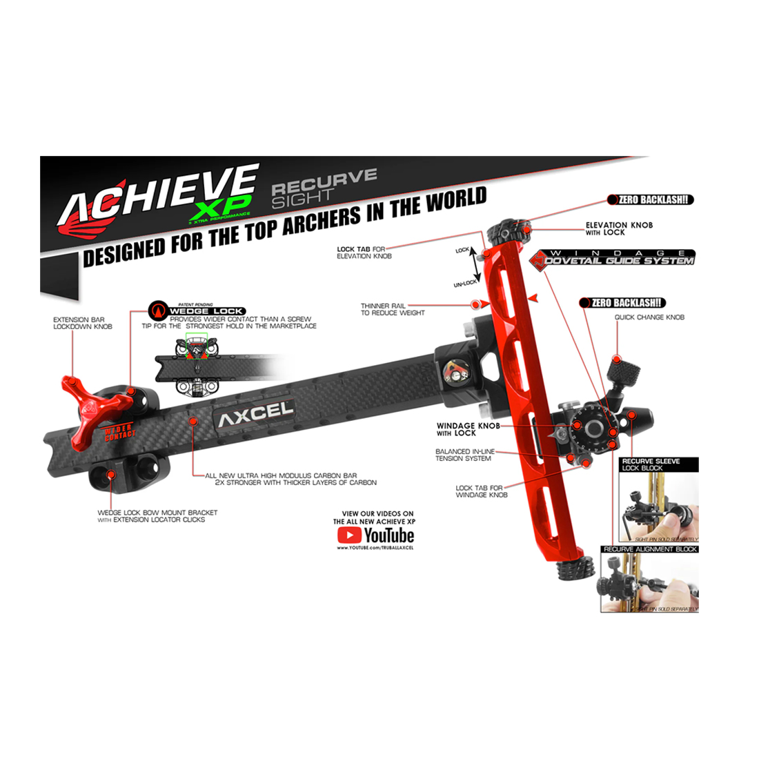 Axcel Achieve XP 9 Inch Recurve Visier